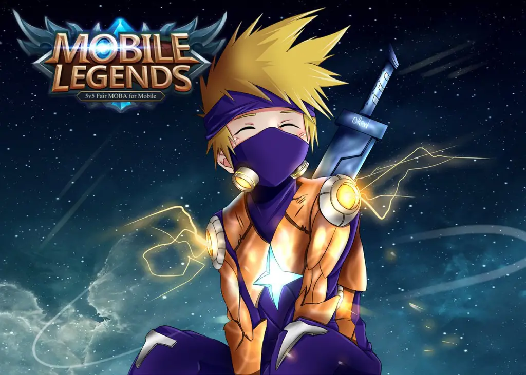 Gambar fan art Mobile Legends dengan gaya anime