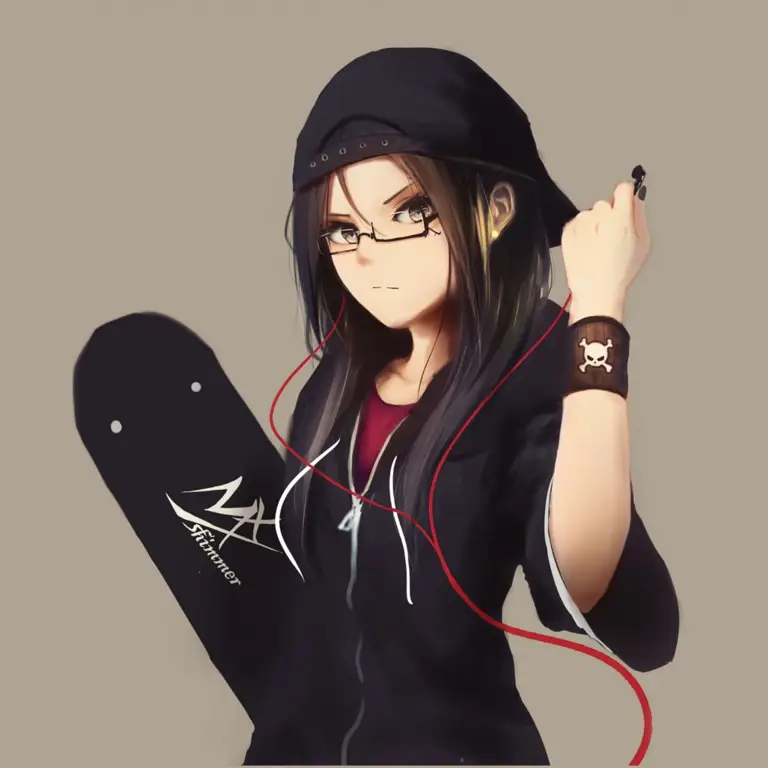 Berbagai Gaya Anime Cewek Tomboy Ilustrasi anime cewek tomboy