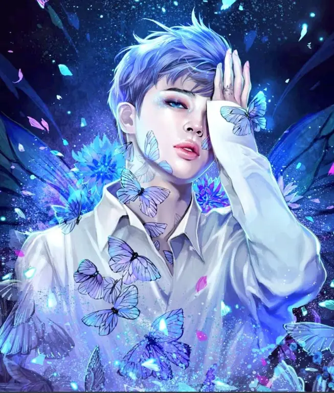 Gambar fanart Jimin versi anime