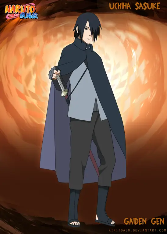 Gambar fanart Sasuke Uchiha dewasa