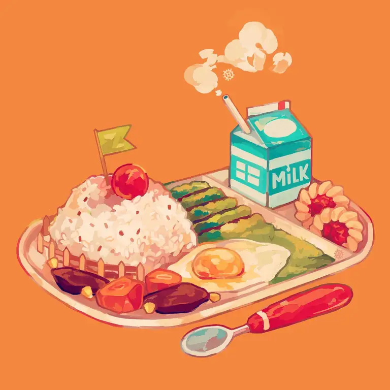 Ilustrasi makanan anime yang lezat