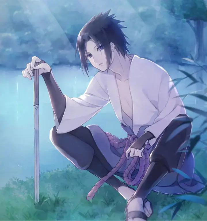 Gambar Sasuke Dewasa dengan berbagai gaya seni