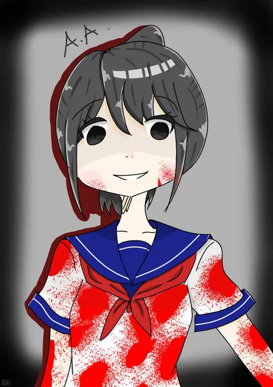 Perbandingan beberapa fanart Ayano Aishi dari berbagai seniman