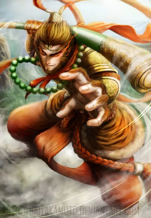 Gambar Sun Wukong dalam berbagai anime