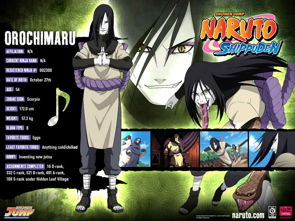 Gambar berbagai jutsu Orochimaru