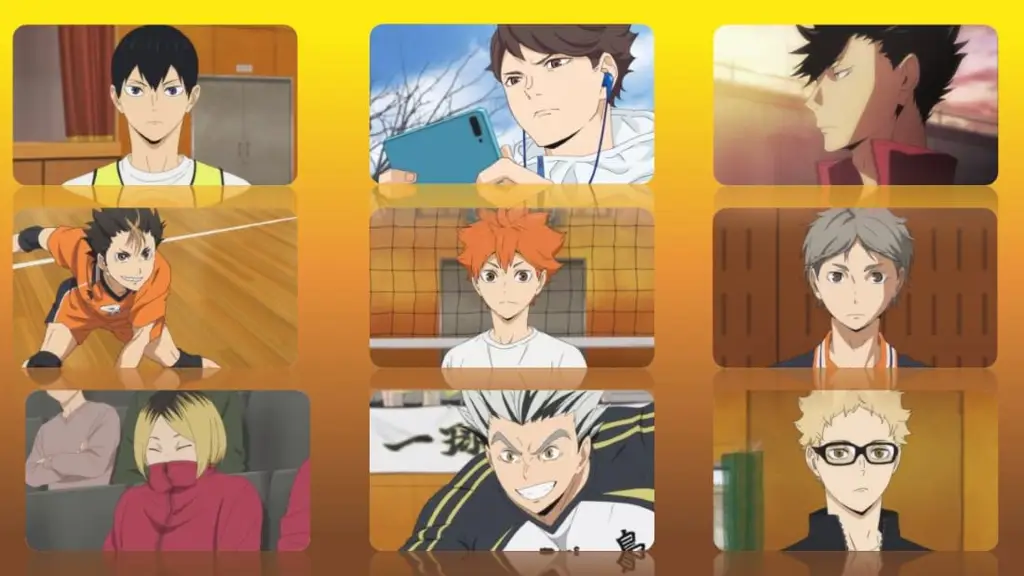 Berbagai karakter menarik dalam Haikyuu Ilustrasi berbagai karakter Haikyuu