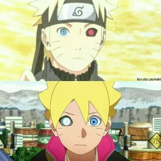 Gambar beberapa karakter Naruto dengan mata hitam