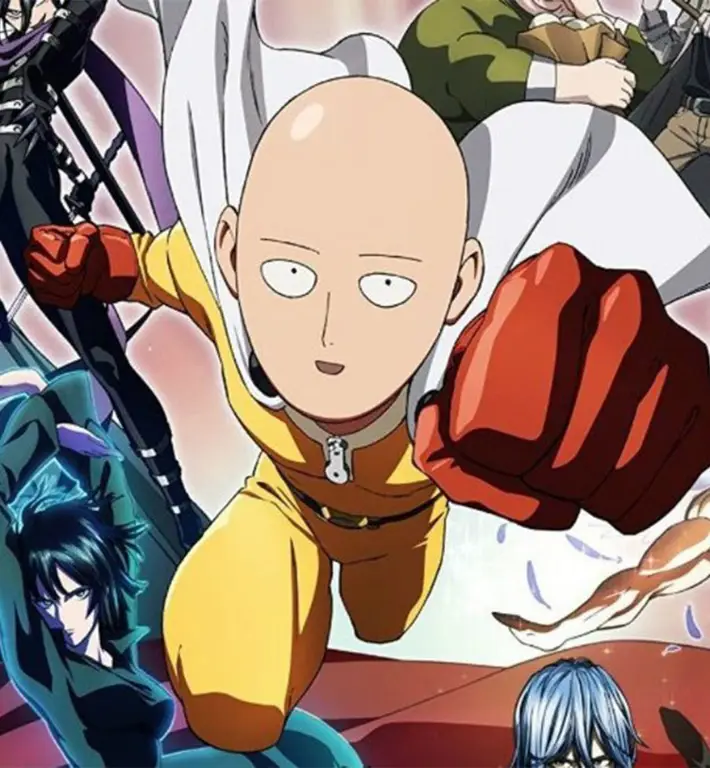 Gambar berbagai karakter dalam manga One Punch Man