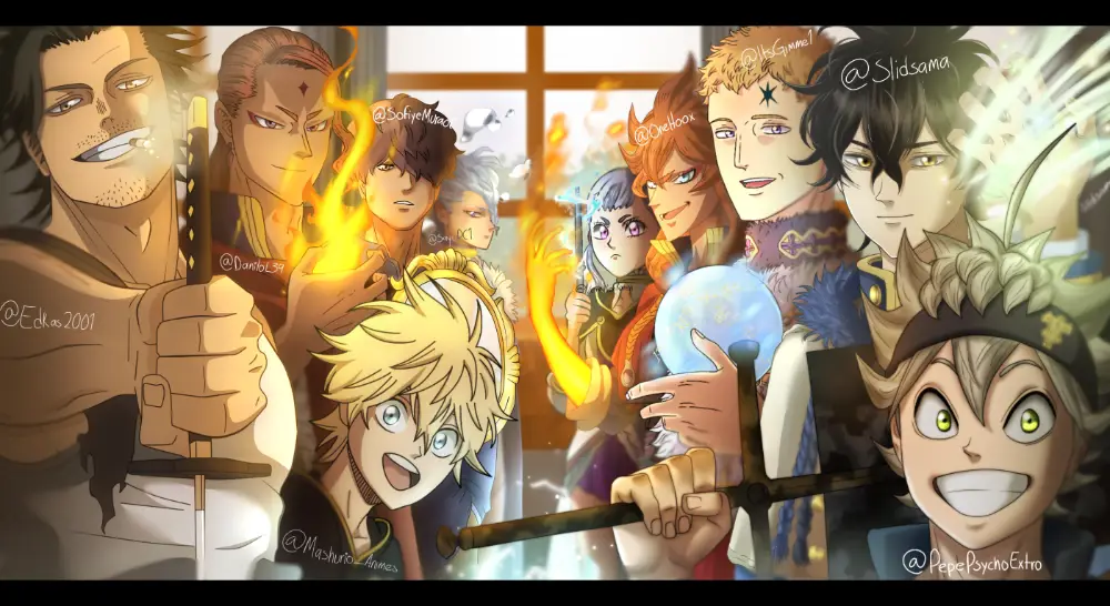 Gambar para Ksatria Sihir Black Clover