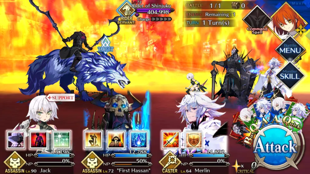 Cuplikan gameplay Fate Grand Order