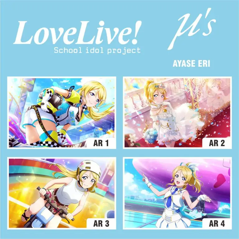 Gambar berbagai merchandise Love Live! School Idol Project