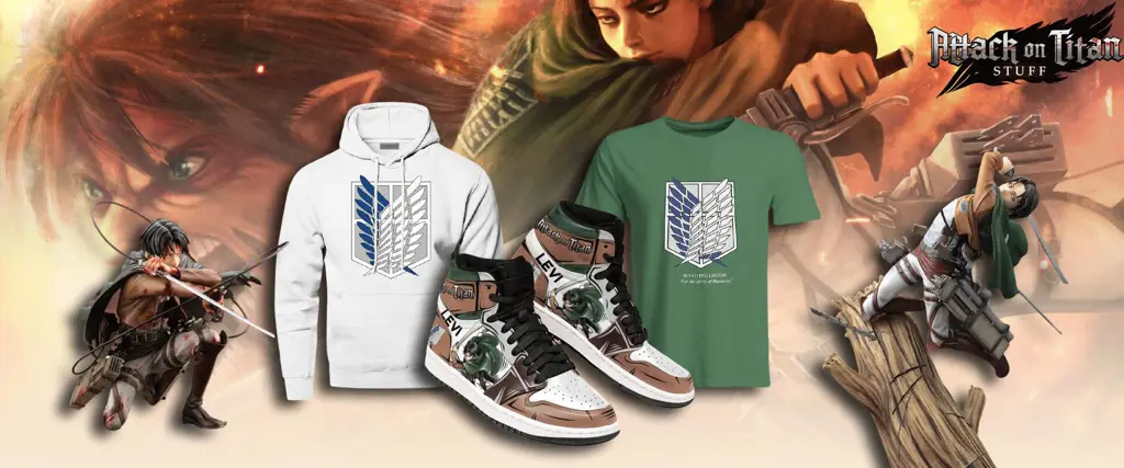 Gambar merchandise Attack on Titan