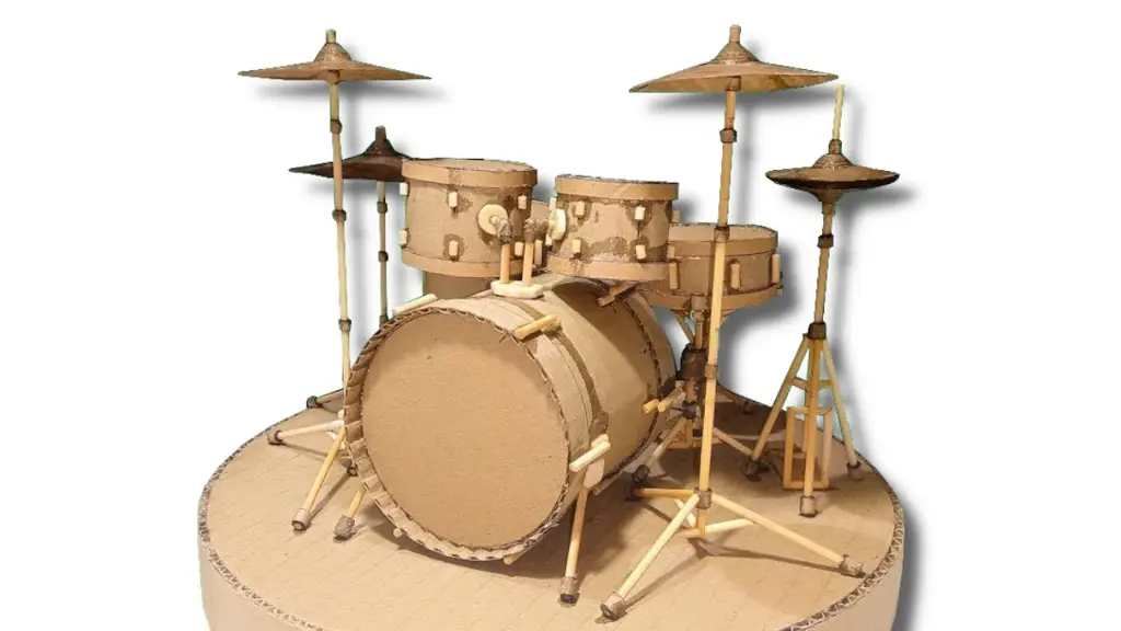 Gambar miniatur drum set