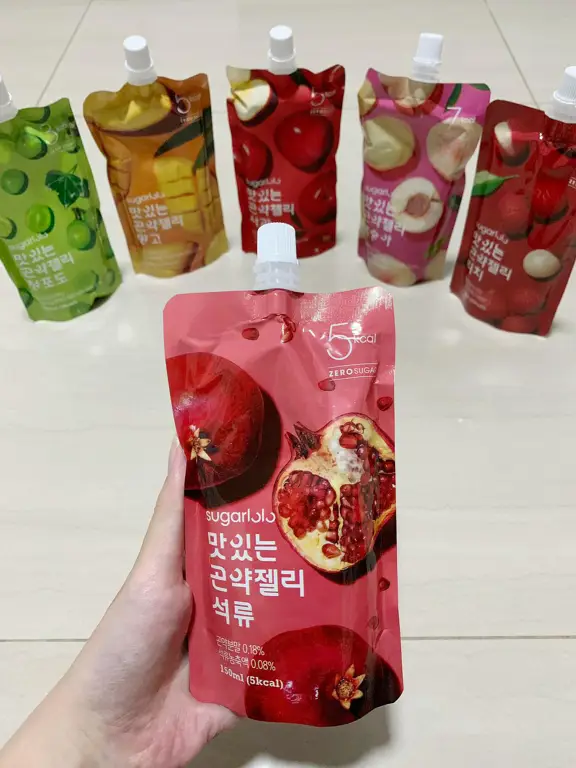 Gambar berbagai macam produk konjac jelly