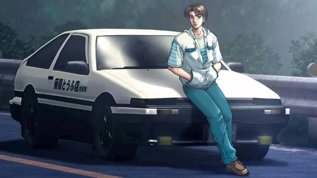 Gambar perbandingan berbagai mobil yang muncul di Initial D.