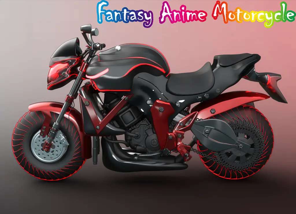 Desain sepeda motor anime kustom