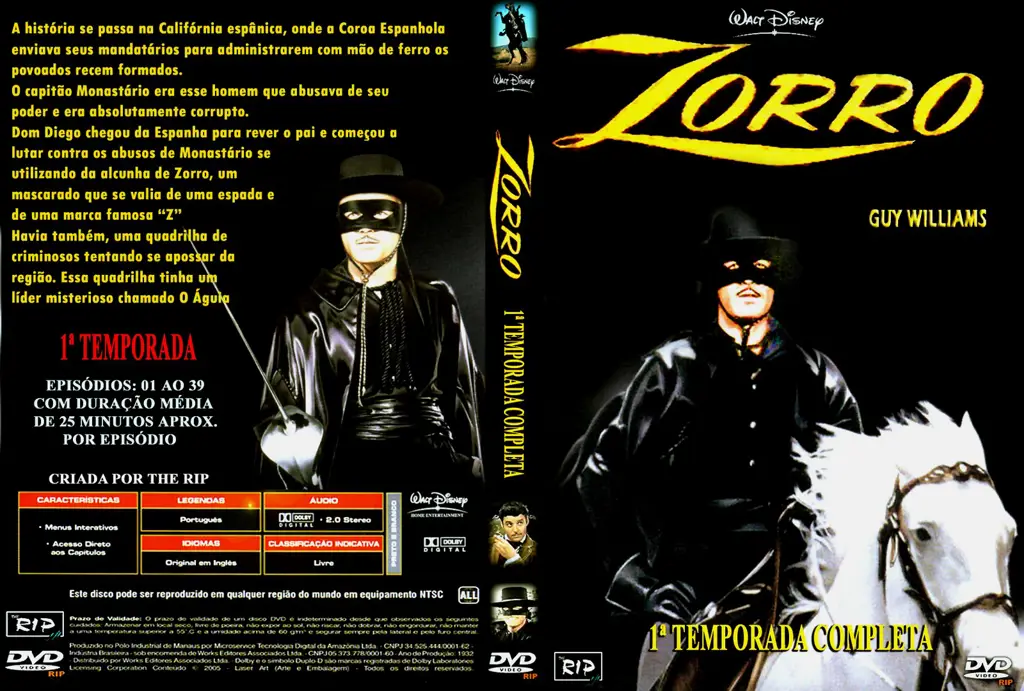 Sampul DVD Zorro berbagai versi