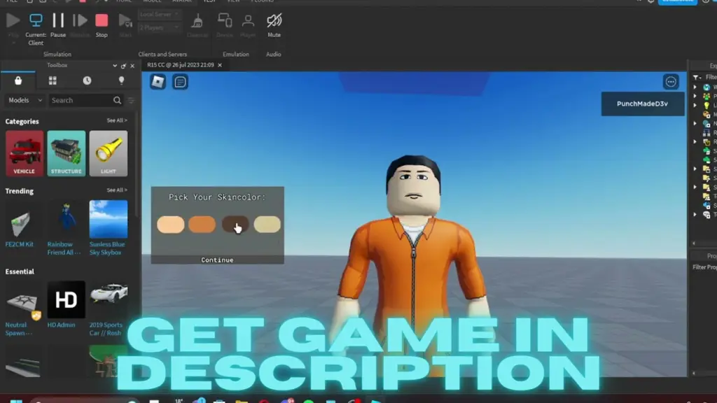 Kustomisasi karakter anime di Roblox