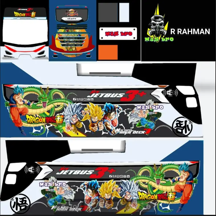 Gambar livery bussid bimasena dengan tema anime