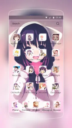 Gambar tema anime cewek untuk Xiaomi MIUI 11