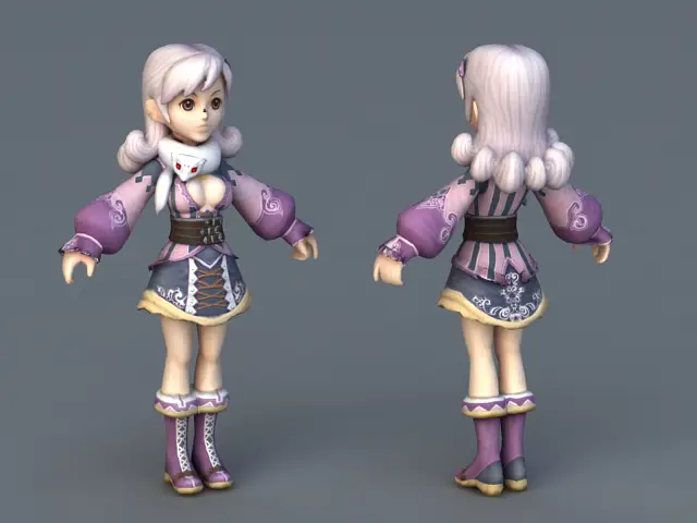 Model anime chibi 3d yang lucu dan menggemaskan