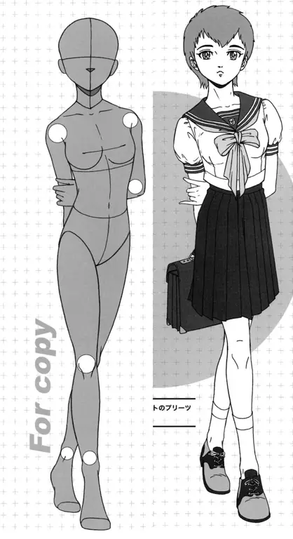 Referensi pose gambar anime full body