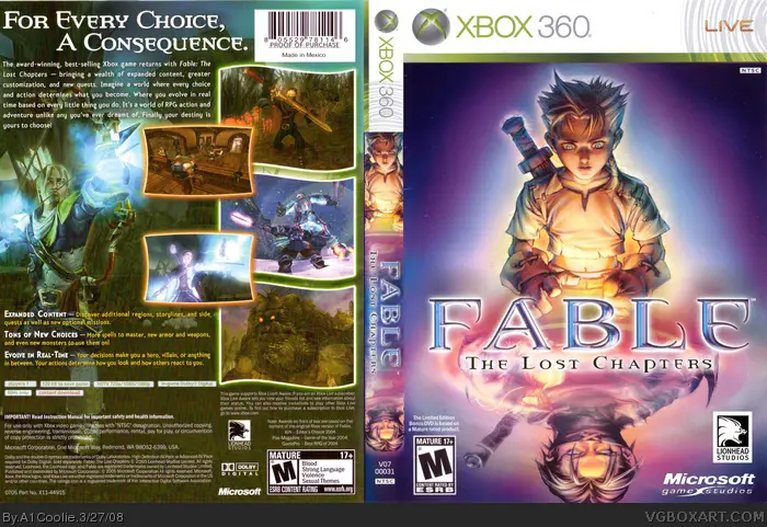 Sampul game Fable