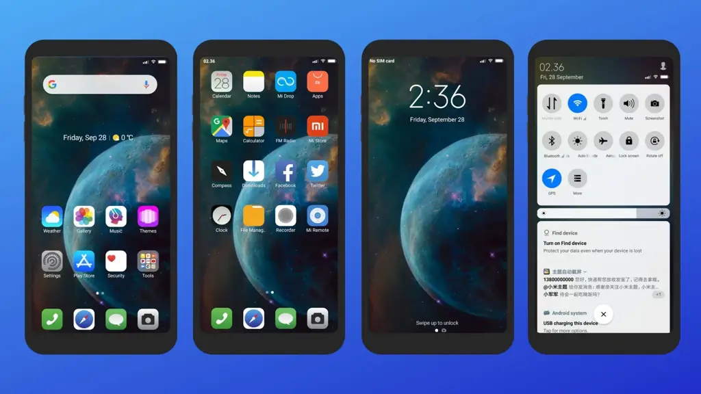 Gambar berbagai tema MIUI 10 terbaik