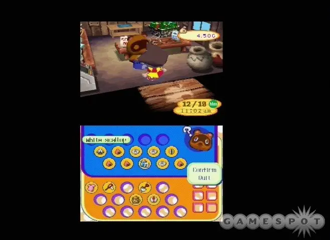 Gambar gameplay Animal Crossing Wild World di Nintendo DS