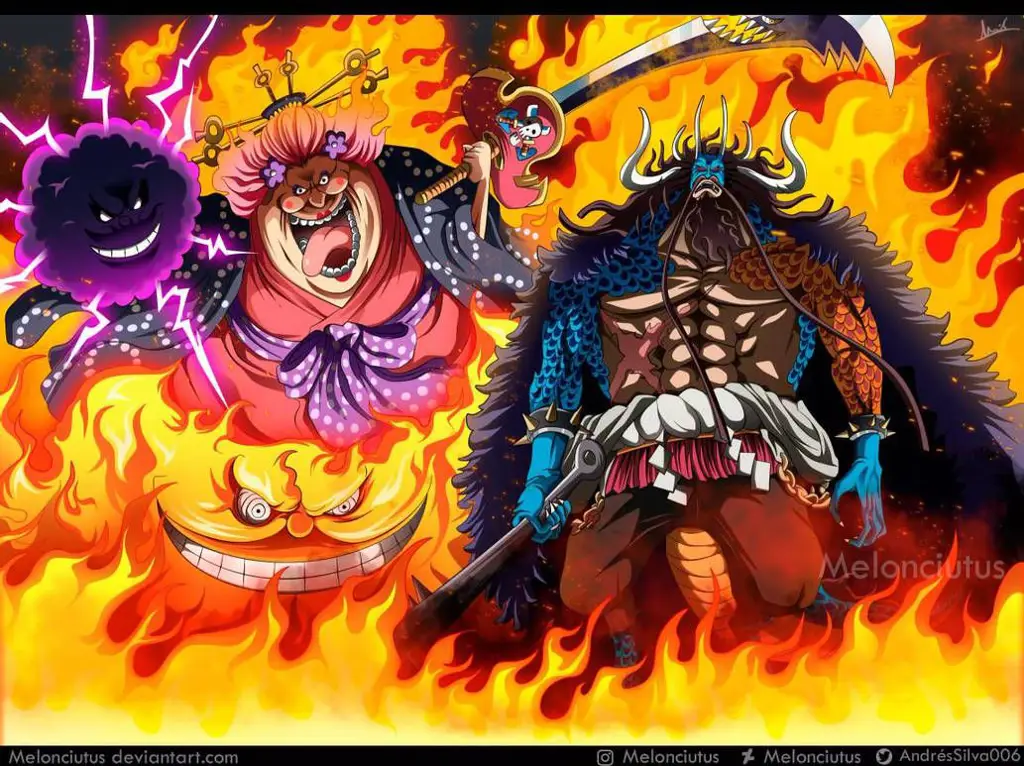 Gambar Big Mom, antagonis utama di arc Whole Cake Island.