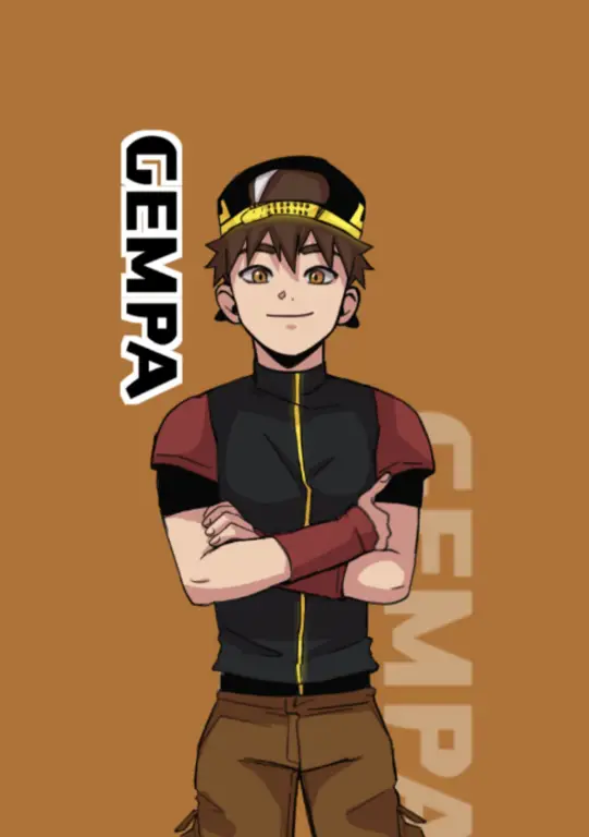 Gambar kelompok Boboiboy dan teman-temannya dengan gaya anime