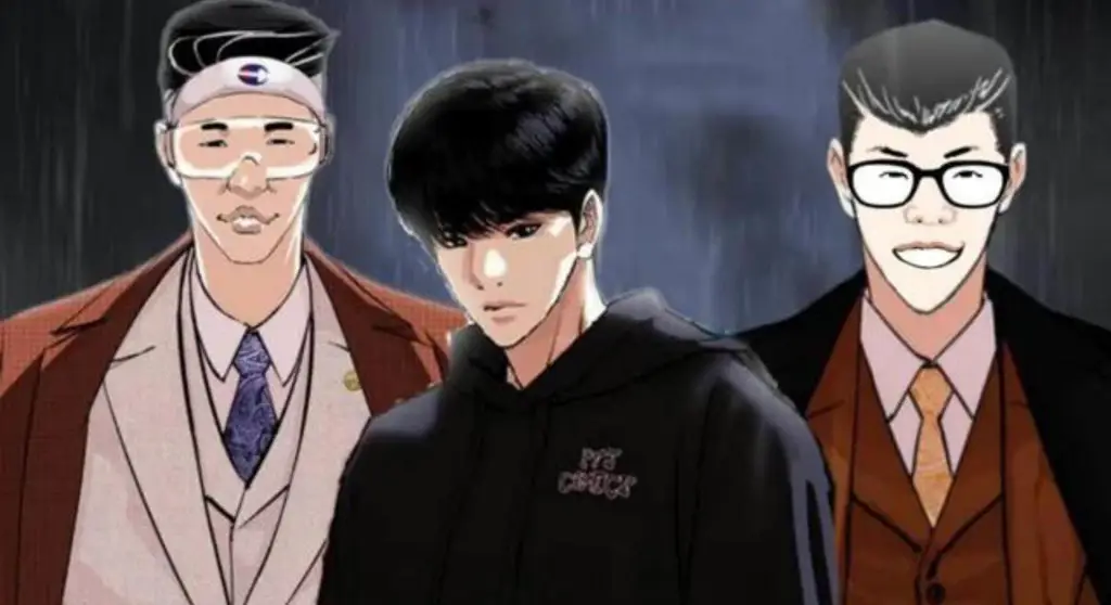 Panel manga Lookism yang memberikan sedikit bocoran