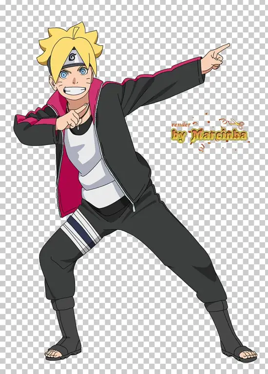 Gambar Boruto berlatih keras