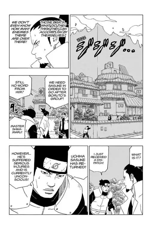 Gambar adegan menarik dari komik Boruto chapter 40