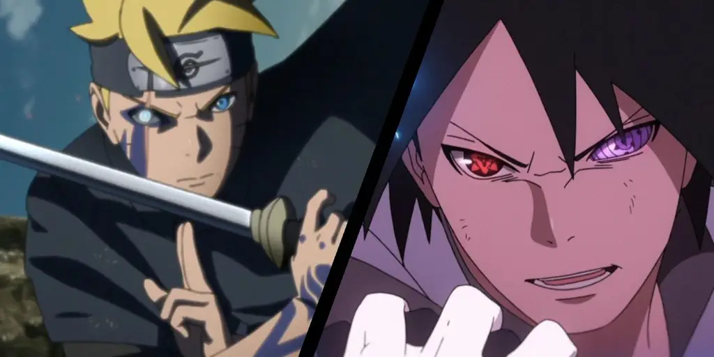 Gambar Boruto dan Sasuke