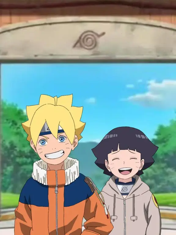 Gambar fanart Boruto dan Himawari bersama