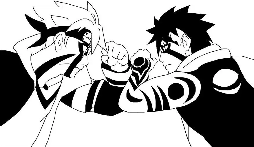 Boruto dan Kawaki berlatih keras bersama