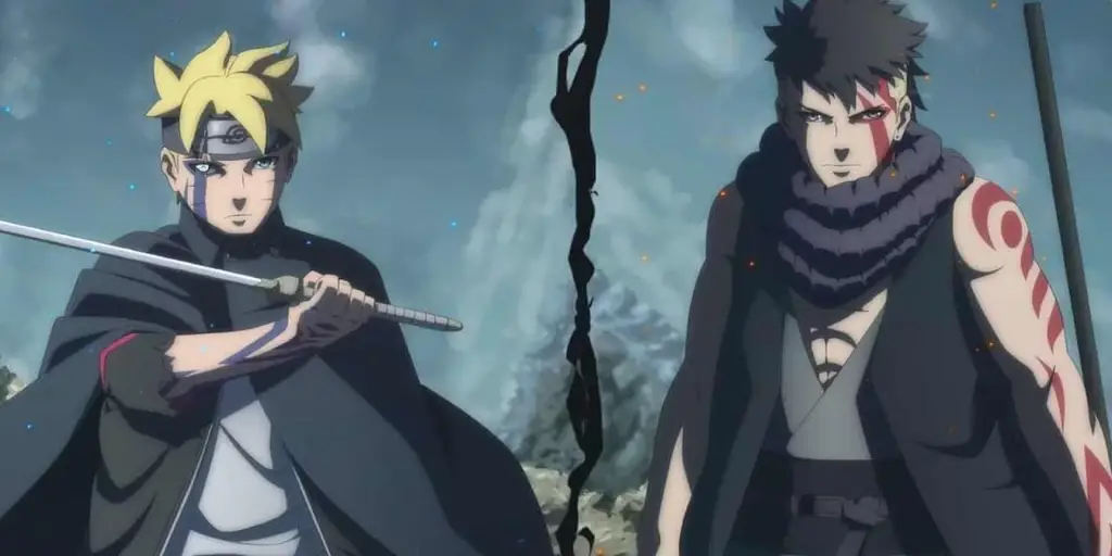 Boruto dan Kawaki berlatih bersama di bawah bimbingan Sasuke