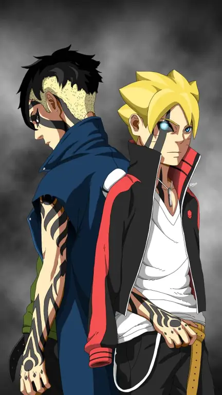 Gambar Boruto dan Kawaki