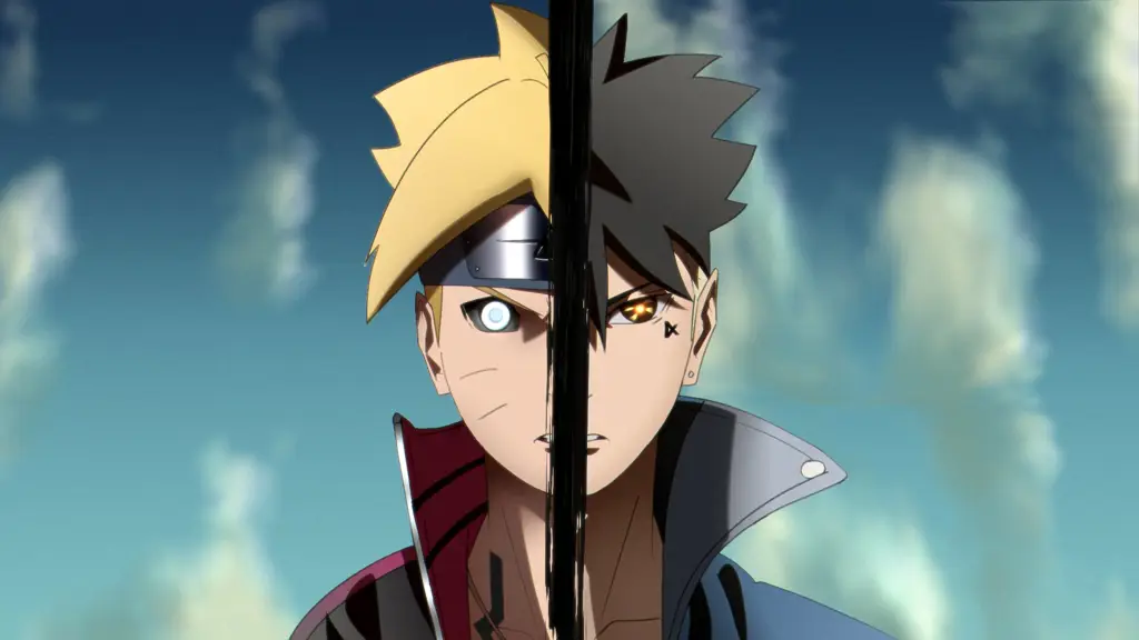 Boruto dan Kawaki, dua karakter penting dalam serial tersebut.