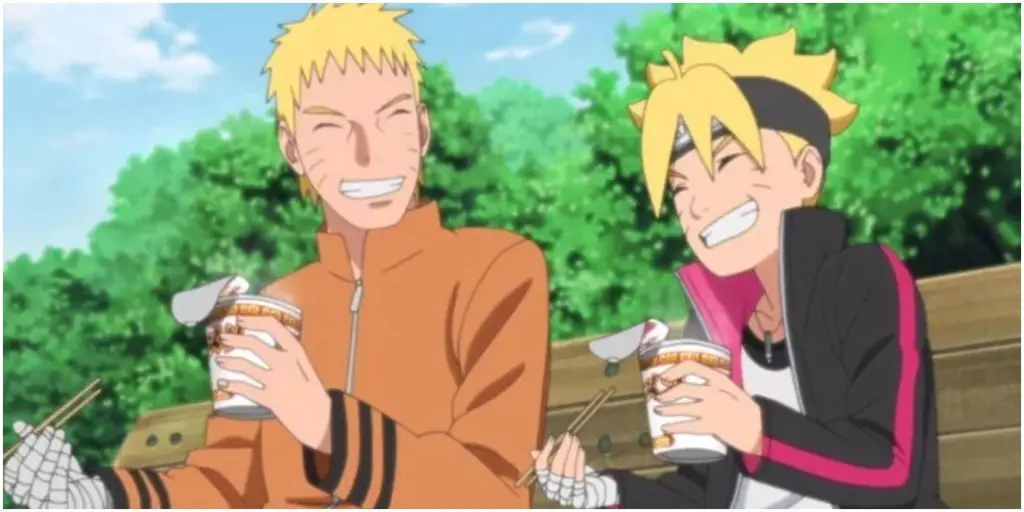 Gambar Boruto dan Naruto bersama-sama