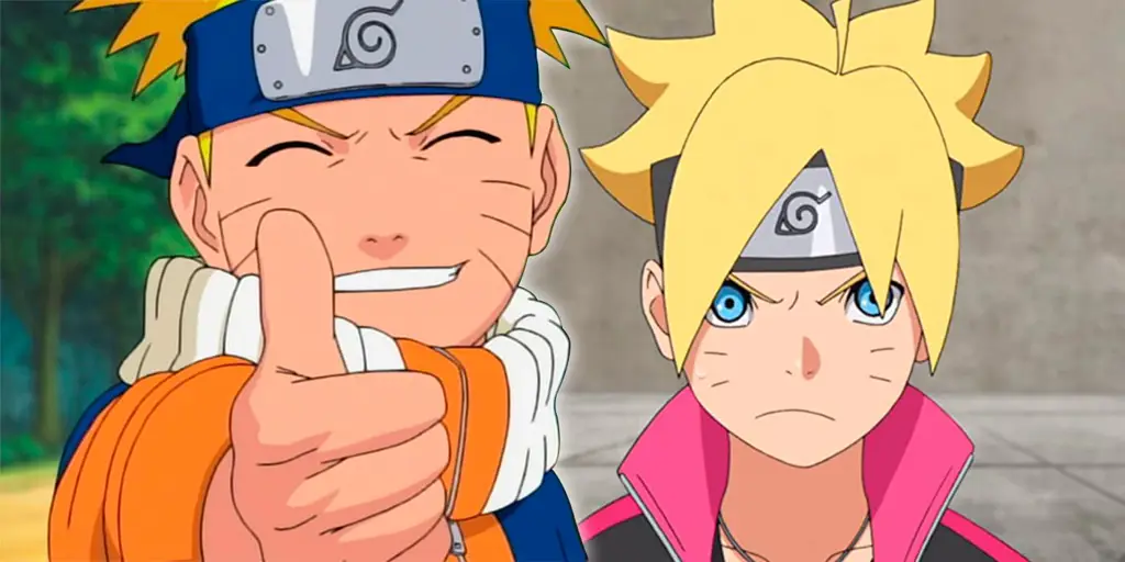 Gambar Boruto dan Naruto bersama-sama