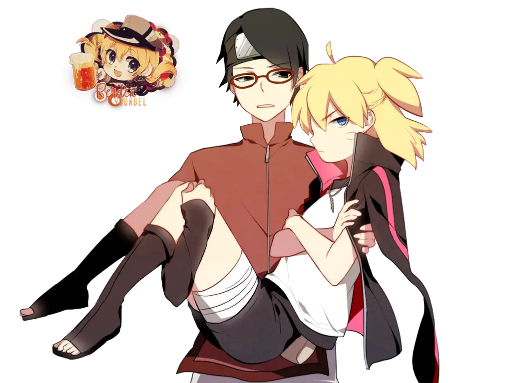 Boruto dan Sarada dalam sebuah Misi Boruto dan Sarada sedang beraksi