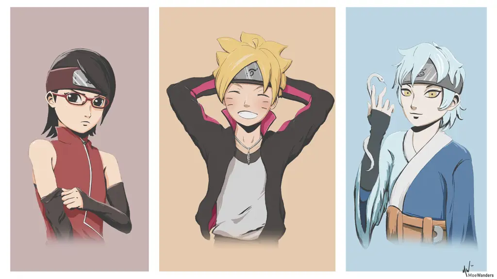 Boruto dan Tim 7 Boruto bersama timnya