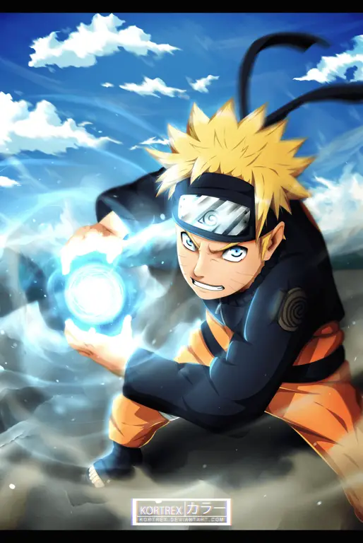 Boruto menggunakan Rasengan