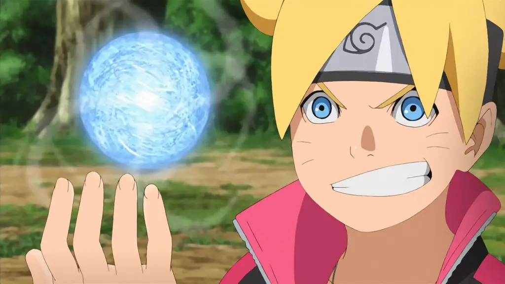 Boruto menggunakan Rasengan