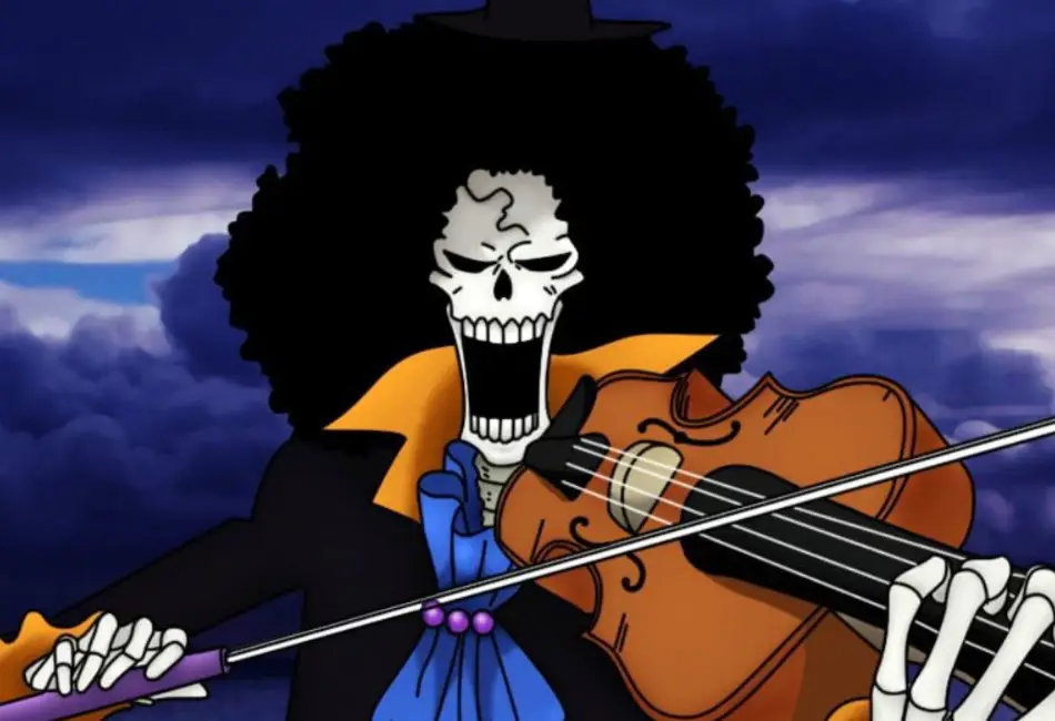 Gambar Brook, sang musisi kerangka di One Piece