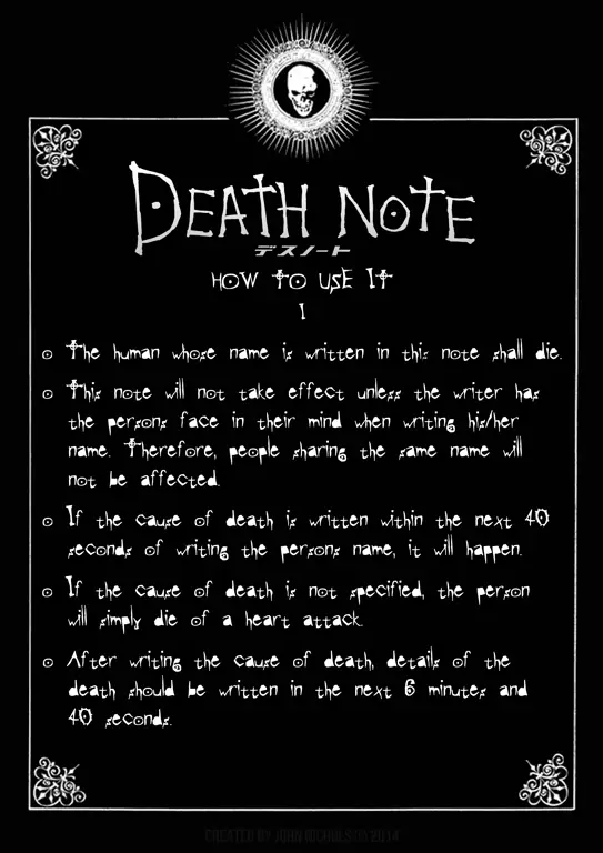 Gambar buku catatan Death Note