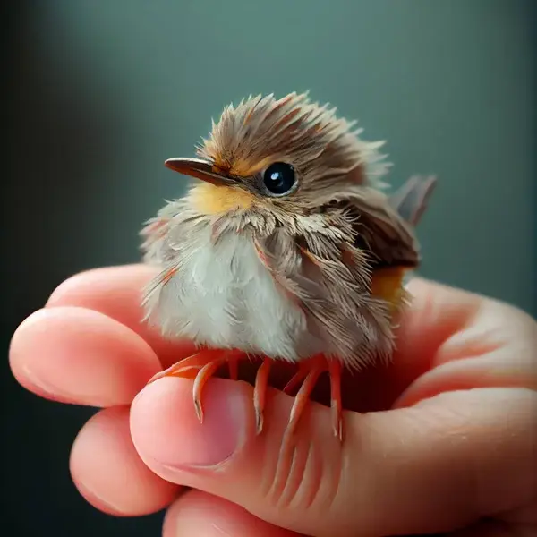 Seekor burung kecil yang lucu