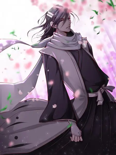 Gambar Byakuya Kuchiki menggunakan Bankai-nya